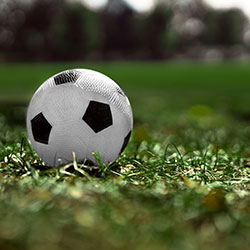 ParksRec_01 Image of soccer ball on field, ready for the game